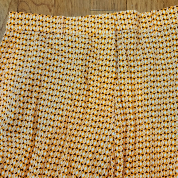 NWT Zara Orange Geometric Print Trouser - Picture 7 of 9